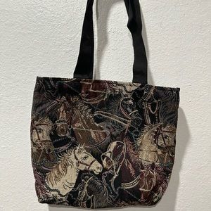 Vintage Horse Tapestry Tote